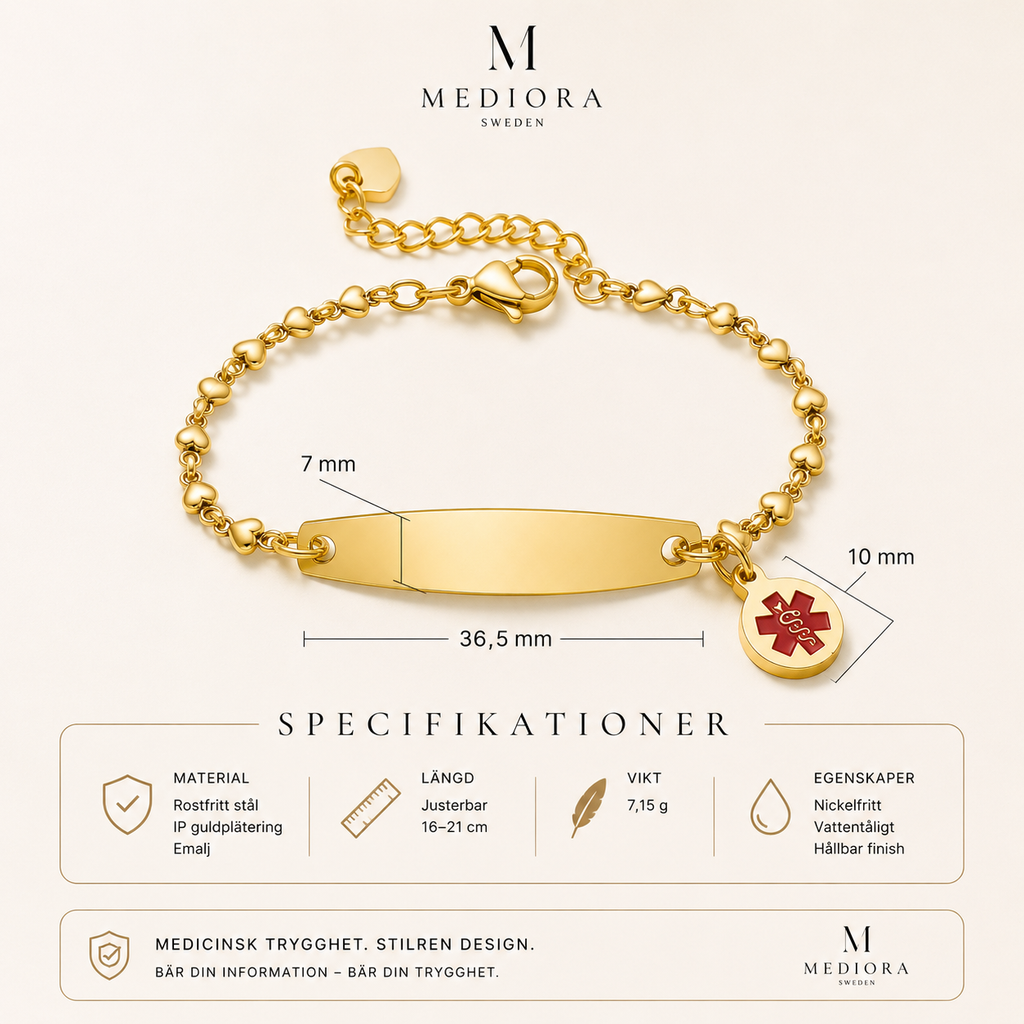 MEDIORA Pärla - Medicinskt Armband