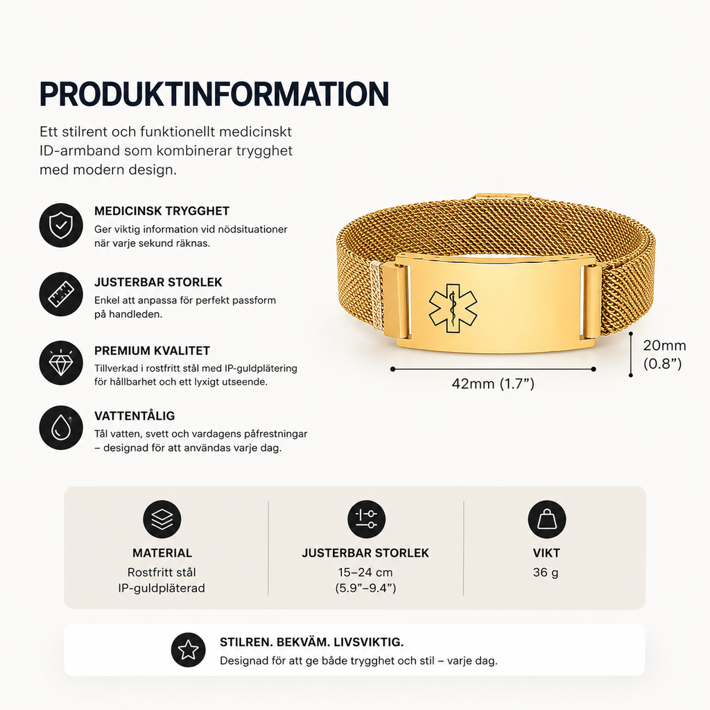MEDIORA stil - Medicinskt armband